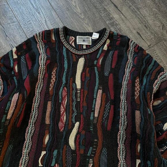 Vintage Italian Idea Uomo Coogi Style 3D Chunky Knit Sweater - Picture 6 of 7